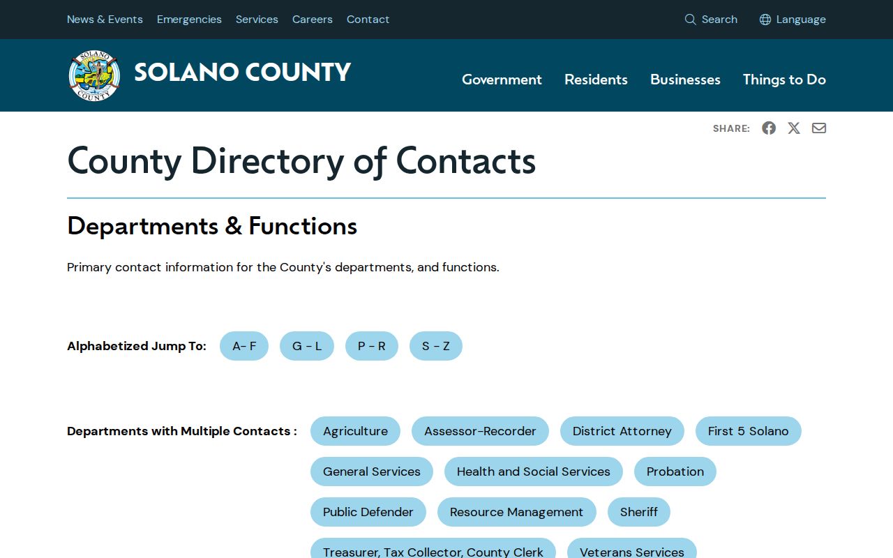 Solano County criminal history office directory